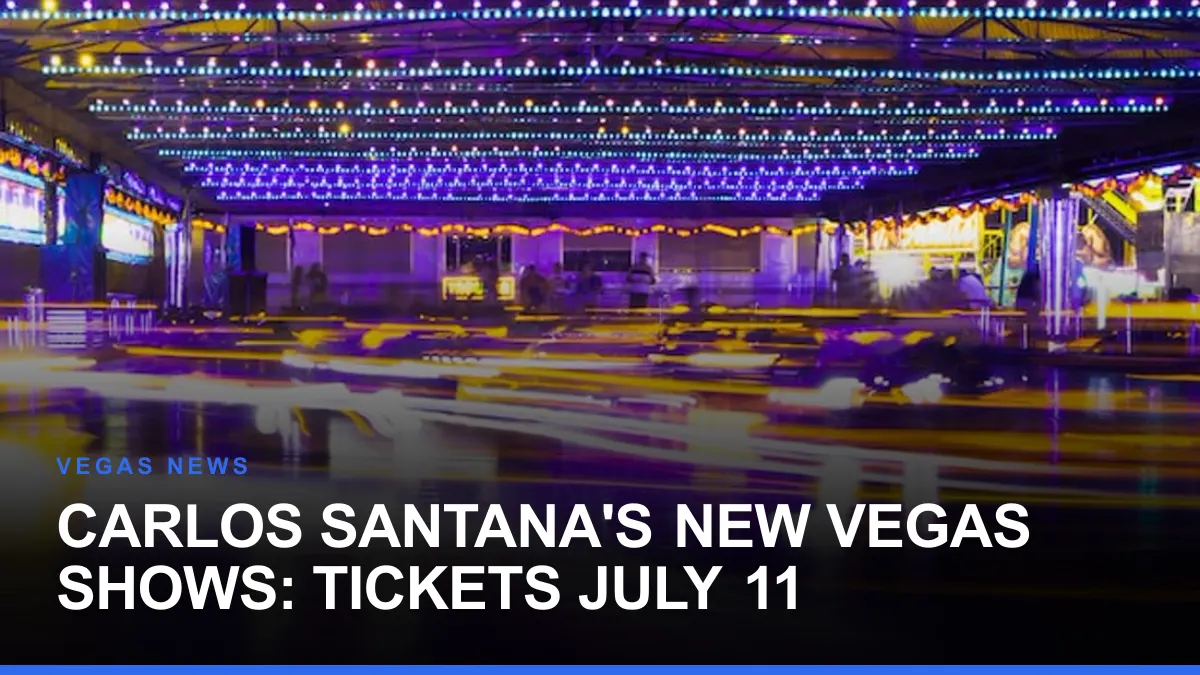 Carlos Santana's New Vegas Shows: Tickets July 11
