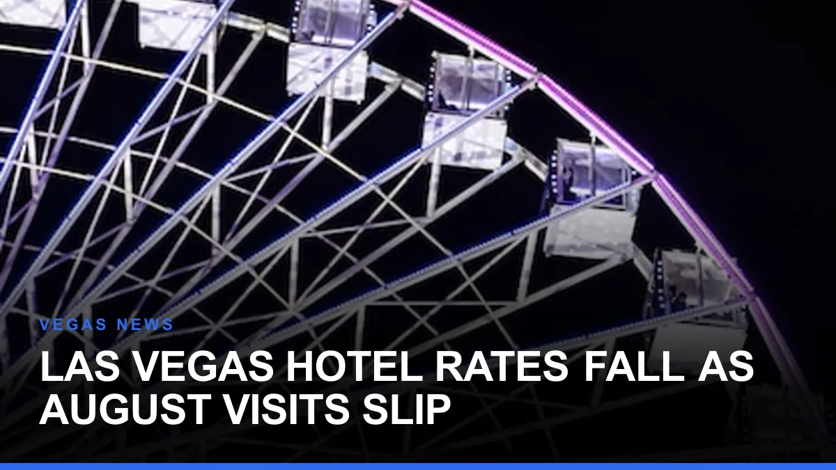 Las Vegas Hotel Rates Fall as August Visits Slip