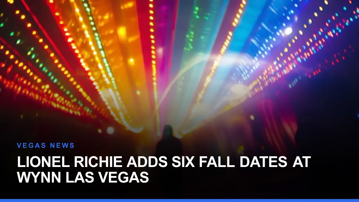 Lionel Richie Adds Six Fall Dates at Wynn Las Vegas