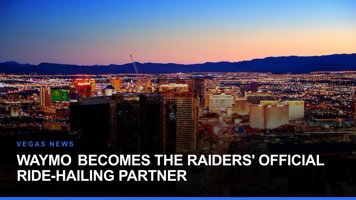 Waymo Becomes the Raiders' Official Ride-Hailing Partner